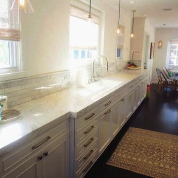 Chic Cheviot Hills Galley "Shotgun" Kitchen Remodel