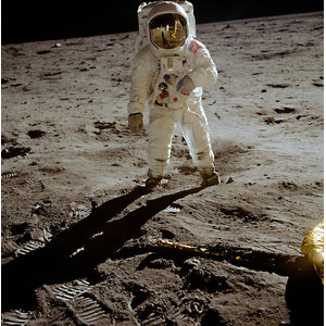 Buzz Aldrin Bootprint on Moon 8.5x11" Photo Print Apollo 11 NASA Lunar Landscape 