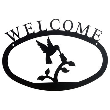 Hummingbird Welcome Sign, Large