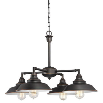Westinghouse 6343300 Iron Hill 4 Light 25-3/16"W Chandelier - Oil Rubbed Bronze