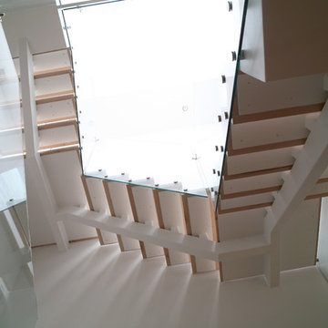 Open riser stairs