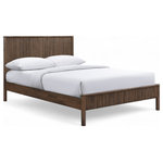 Meridian Furniture - Kivo Solid Wood Bed, Walnut, King - Indulge in the allure of the Walnut Kivo King Bed by Meridian Furniture. Its captivating design and luxurious Walnut elevate any space with effortless elegance. Crafted with precision and durability in mind, this stunning piece becomes the focal point of gatherings, fostering moments of connection and warmth. Embrace sophistication and style with the Kivo King Bed, a testament to exquisite taste and timeless beauty.