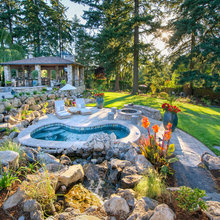 Inground Spa And Landscape