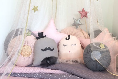 Idées déco pour une chambre d'enfant contemporaine.