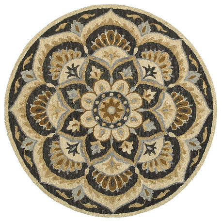 Floret Forever Mandala Area Rug, 4' Round