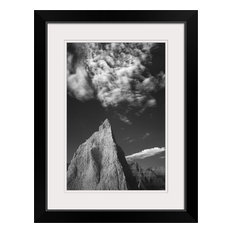 "Spire And Cloud" Black Framed Art Print, 20"x26"x1"