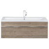 Trough Collection 42" Wall Mount Modern Bathroom Vanity