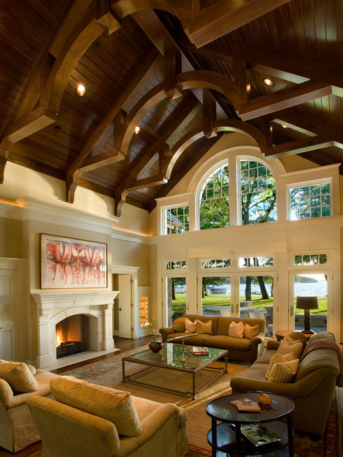 Living Room Vaulted  Ceiling  Houzz