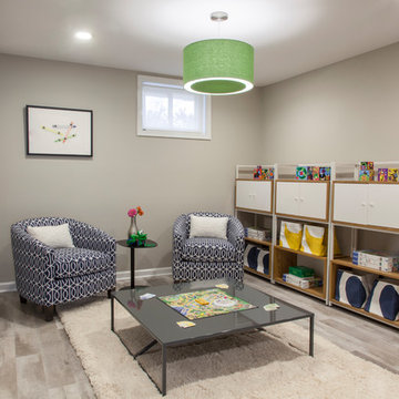 Vibrant Colorful Basement + Children's Play Area + Master Suite