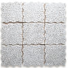 Pebble Stone Mosaic Tile Carrara White Marble River Rocks Tumbled, 1 sheet