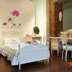 Floral (2 Colors) Bedroom Wall Decal (SKU 022) - Kids Wall Decor
