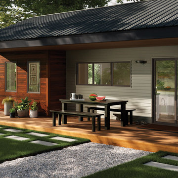 Milgard Patio Doors - Trinsic Series contemporary vinyl sliding door, modern