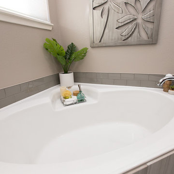 Master Bathroom | Expand Shower | New Tile Floors and Leather Granite Countertop