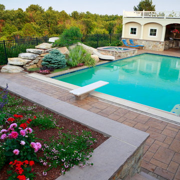 Londonderry, NH Pool, Patio & Outdoor Kitchen Design and Build