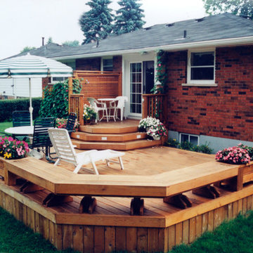 Cedar decks by Hickory Dickory Decks.