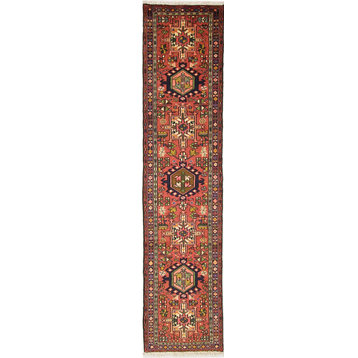 Persian Rug Gharadjeh 9'11"x2'3" Hand Knotted