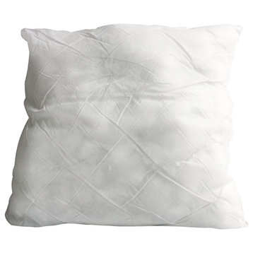 Polyester Decorative Pillow, White