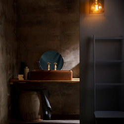 Smoked Glass Globe Bathroom Wall Light - Bathroom Wall Lights