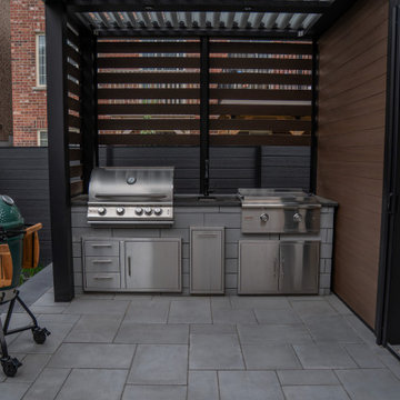 Backyard Transformation | Cabana, Outdoor Kitchen & Privacy Fence