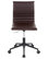 Masters Industrial Task Chair With Black Base, Espresso Faux Leather