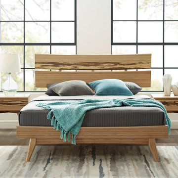 Azara Platform Bed, Caramelized