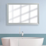 Frame My Mirror - LaRue Framed Wall Mirror, Chrome, 30"x40" - The clean lines of the LaRue make this a great contemporary frame choice for your mirror. A gently sloping surface adds a touch of dimension to this sleek, brushed chrome framed mirror.