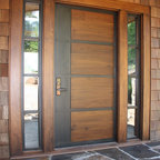 Sliding barn door in house