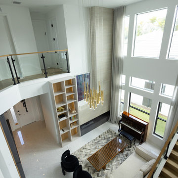Modern Architectural Millwork Feature Wall & Stair Paneling