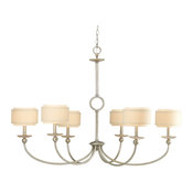 Progress Lighting 6-60W Candle Oval Chand, Silver Ridge