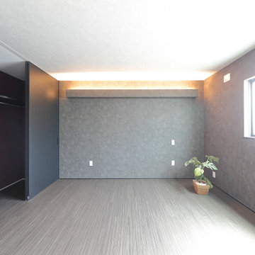 間接照明で落ち着く寝室