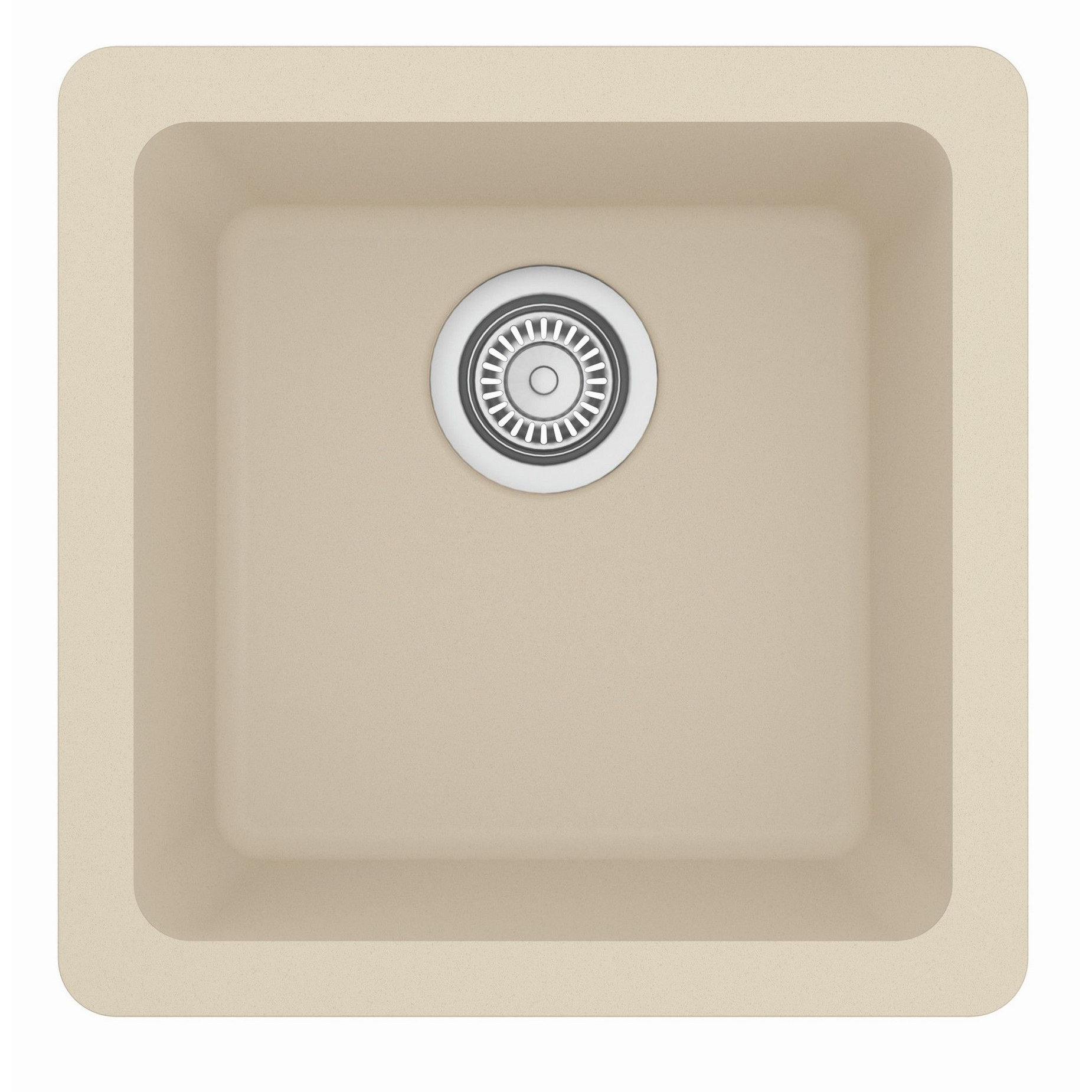 Karran Undermount Quartz Composite 17" Bar Single Bowl Sink, Bisque
