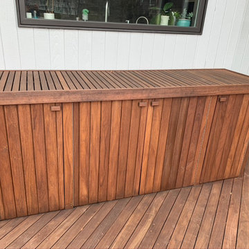 Ipe Deck Restoration Project (detail w/storage cabinet)