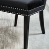 Set of 2 Velvet Side Chair, Black
