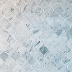 GL Stone Tile - Arabesque Marble Mosaic Tile 12.50"x12.50", Bianco Carrara White, Box of 5 Sheet - Arabesque Mosaic Tile comes with polished surface and looks like lantern shaped. Our arabesque marble wall & floor Tiles are perfect choices to enhance the interior decor, such as bathroom wall, kitchen back splash, surround wall, etc. It will sell by 12.50" X 12.50", 1.08 square feet per sheet. The color also use the popular white with Gray veins and wooden Gray.