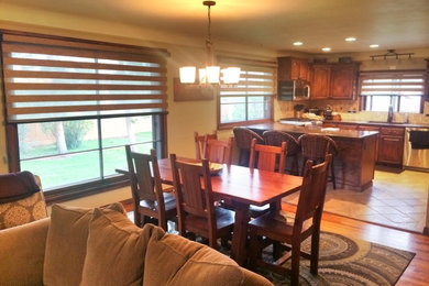 Inspiration for a rustic dining room remodel in Other