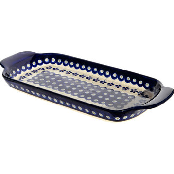 Polish Pottery Bread Tray, Pattern Number: 166a