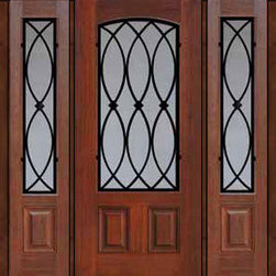 Prehung Side lights Door 80 Fiberglass La Salle Arch Lite - Front Doors