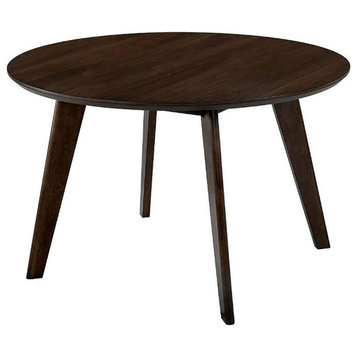 Wooden Dining Round Table, Gray Walnut
