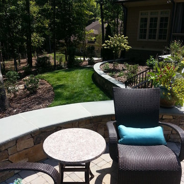 Looking at the backyard from fire pit.