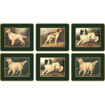 Lady Clare Coasters, Sporting Dogs, Set of 6, Made in England
