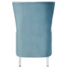 Maxine Modern Wingback Chair Light Blue