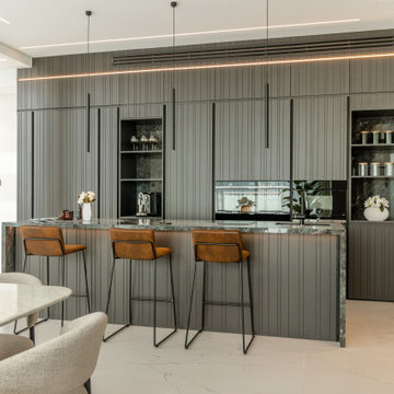Charcoal Kitchen and Island in Jumeirah Islands in Dubai
