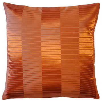 Pillow Decor Pinctada Pearl Throw Pillows 19x19, Burnt Orange, 19x19