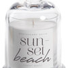 Sunset Beach Scented Candle Jar With Glass Dome