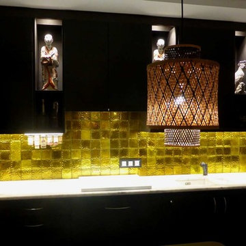 Crédence de cuisine en carreaux de verre - Paris 6