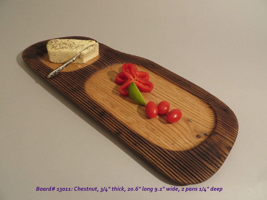 Hand-Carved Chestnut Serving Board