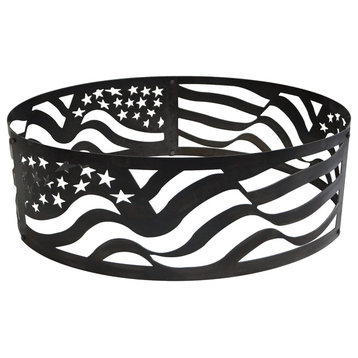 American Flag Fire Ring, 30"