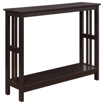 Mission Console Table With Shelf