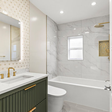 Statement Double-Sink Vanity in a Modern Master Bath
