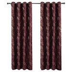 Royal Tradition - Olivia 2PC Grommet Embroidered Lined Panels, Burgundy, 104"x63" - This Olivia Embroidered curtain features a floral design that make a fashionable accent to any room's decor. With a 100% polyester construction, this curtain panel has a soft texture that hangs beautifully in any room. These panels are available in different colors and sizes to match a variety of windows. The panels are durable enough to withstand machine washing, but sophisticated enough to add a silky feel to your contemporary home.